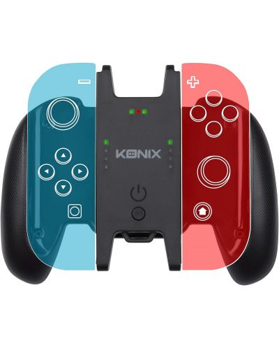 Аксесоар Konix - Mythics Play & Charge Grip (Nintendo Switch) - 1