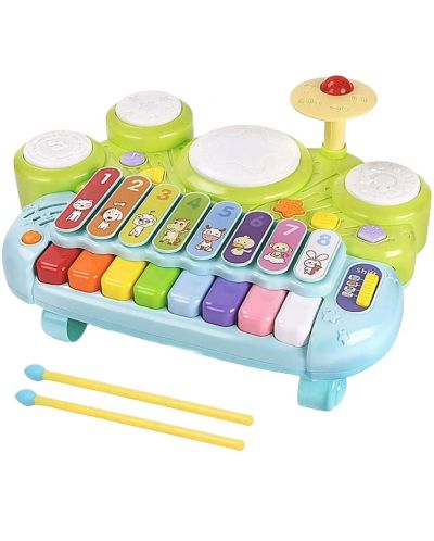 Музикална играчка Baby Mix - Образователен мултифункционален ксилофон - 1