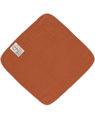Муселинови кърпи Lassig - Cozy Care, 30 х 30 cm, 3 броя, оранжеви - 4