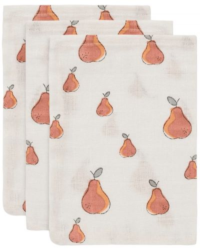 Муселинови кърпи-спарчета Jollein - Pear, 15 х 20 cm, 3 броя - 1