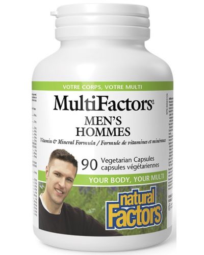 MultiFactors Men's Hommes, 90 капсули, Natural Factors - 1