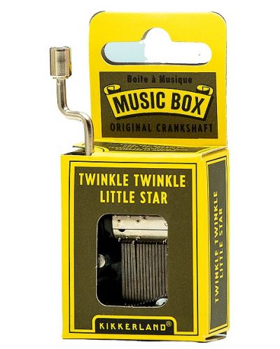 Музикална кутия с манивела Kikkerland - Twinkle, twinkle little star - 1