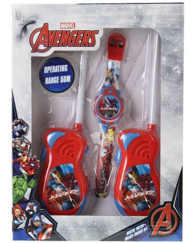 Игрален комплект Marvel The Avengers - Уоки токи и часовник - 2