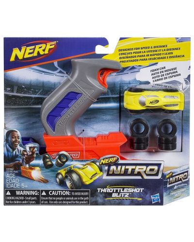 Комплект Hasbro Nerf - Изстрелвачка Nitro и количка - 1