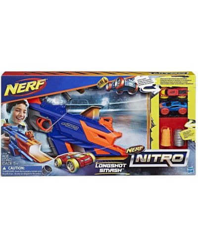 Комплект Hasbro Nerf - Изстрелвачка Nitro с дълга цев - 1