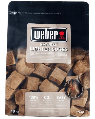 Натурални кубчета за запалване Weber - 48 броя - 1