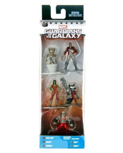 Комплект фигури Metals Die Cast Marvel: Guardians of the Galaxy - 5 броя - 1