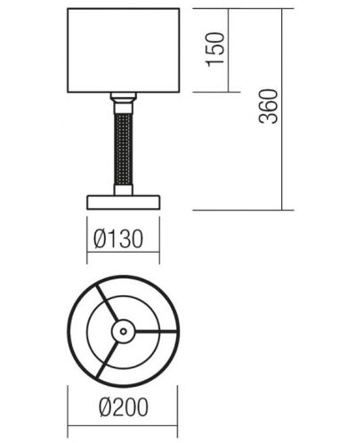 Настолна лампа Smarter - Astrid 01-1178, IP20, E27, 1x42W, xром - 2
