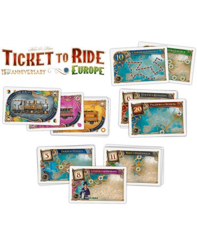 Настолна игра Ticket to Ride - Europe (15th Anniversary Edition) - 3