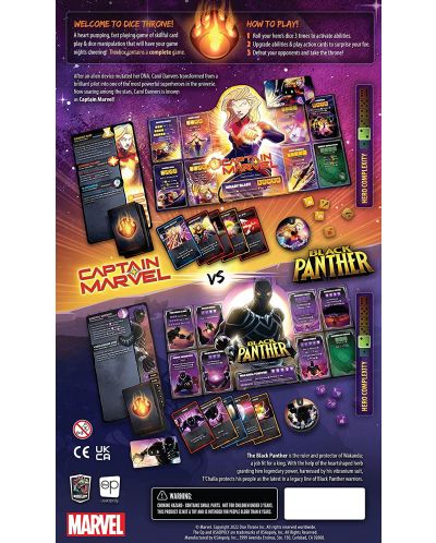 Настолна игра за двама Marvel Dice Throne 2 Hero Box - Captain Marvel vs Black Panther - 2