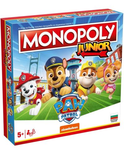 Настолна игра Monopoly Junior: Paw Patrol (българско издание) - Детска - 1