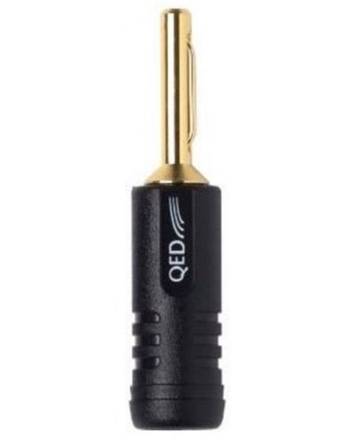 Накрайник за кабел QED - Banana 4 mm, черен - 1
