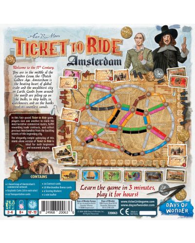 Настолна игра Ticket to Ride: Amsterdam - Семейна - 3