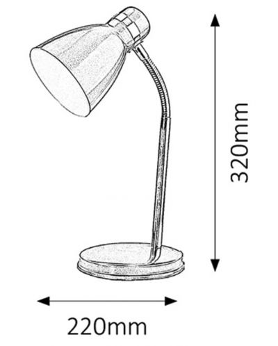 Настолна лампа Rabalux - Patric 4208, зелена - 3