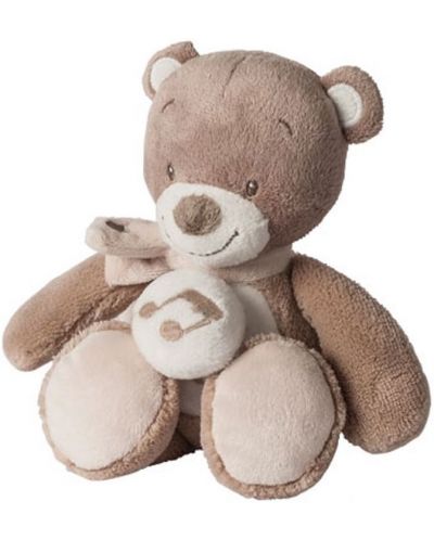 Мека музикална играчка Nattou - Мечето Том, 24 cm
