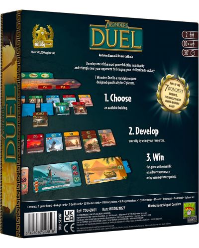 Настолна игра за двама 7 Wonders Duel (английско издание) - 4