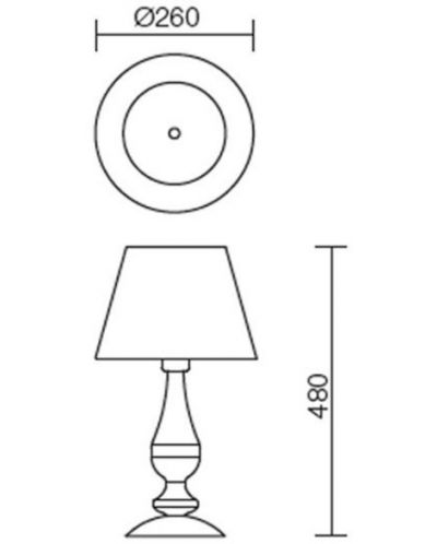 Настолна лампа Smarter - Fabiola 02-713, IP20, E14, 1x28W, античен месинг-бежова - 3