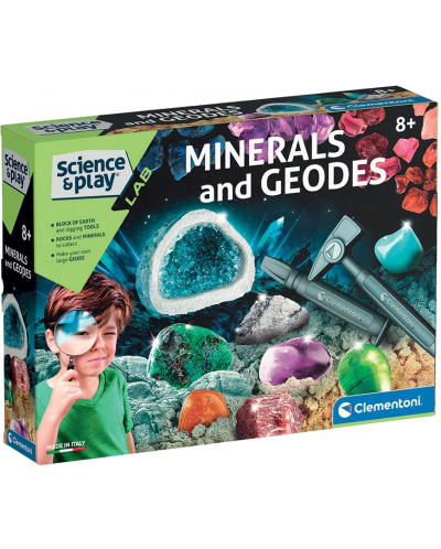Образователен комплект Clementoni Science & Play - Лаборатория за разкопки с минерали и геоди - 1