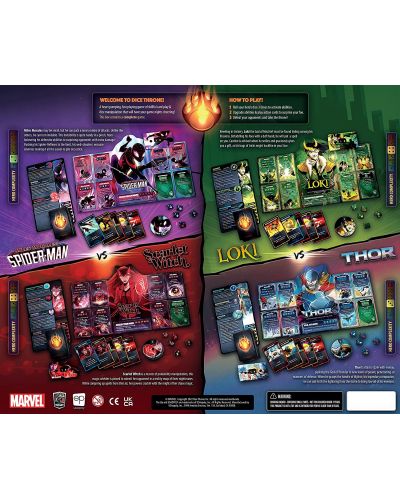 Настолна игра Marvel Dice Throne 4 Hero Box - Scarlet Witch vs Thor vs Loki vs Spider-Man - 2