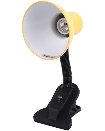 Настолна лампа с щипка Omnia - Kara, IP20, Е27, 40 W, жълта - 1