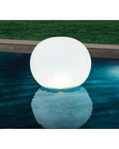 Надуваема LED лампа Intex - плаваща топка, бяла - 2
