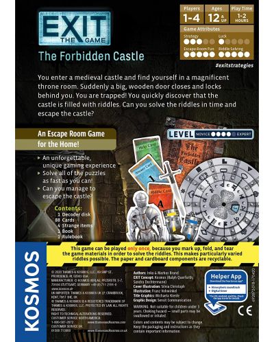 Настолна игра Exit: The Forbidden Castle - семейна - 2