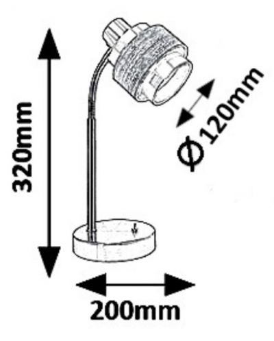 Настолна лампа Rabalux Basil, 25W, сребриста - 2