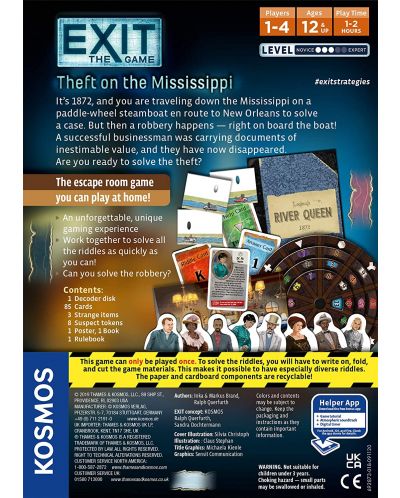 Настолна игра Exit: The Theft on the Mississippi - семейна - 2