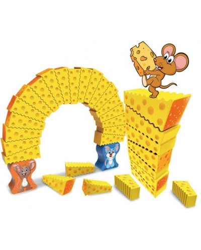 Детска игра за баланс с мишки Kingso - Кула от сирене - 2