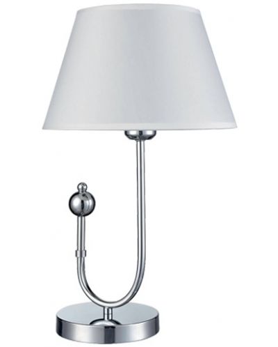 Настолна лампа Elmark - Carmen, 1 x E27, 40 W, 45 x 25 cm, бяла/сива - 1