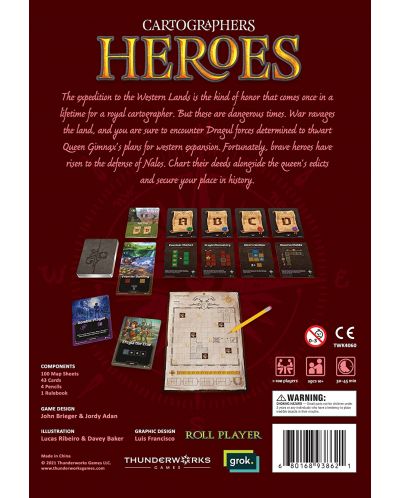 Настолна игра Cartographers Heroes - семейна - 2