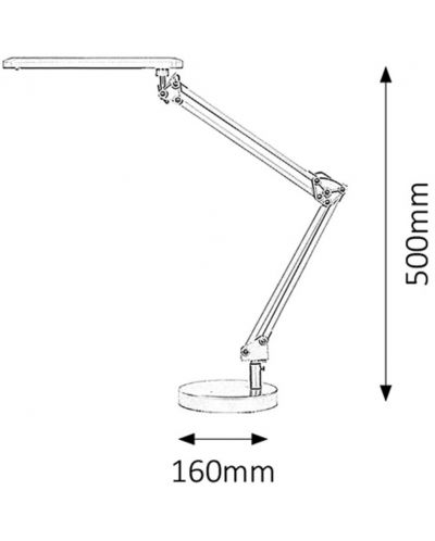 Настолна лампа Rabalux - Colin 4408, 5.6W, черна - 4