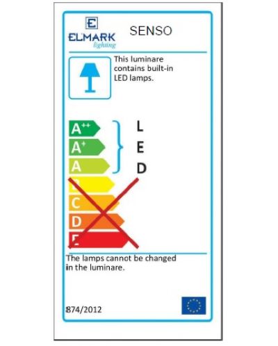 Настолна лампа Elmark - Senso, LED, 8.5 W, 3000 K, черен мат - 3