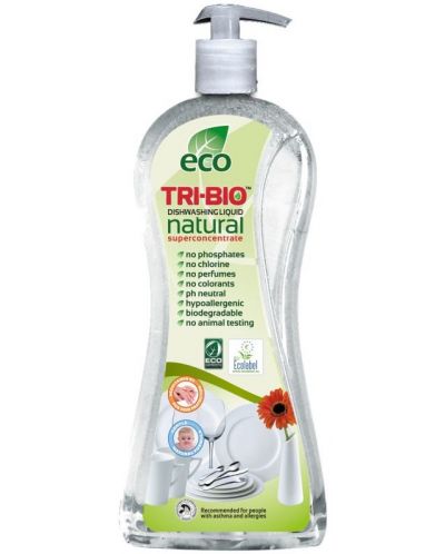 Натурален еко препарат за съдове Tri-Bio - 840 ml - 1