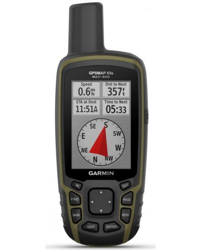 Навигация Garmin - GPSMAP 65s, 2.6'', 16GB, черна/зелена - 1