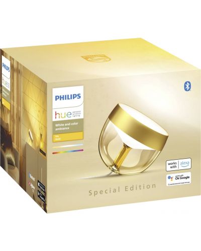 Настолна лампа Philips - HUE Iris RGB, 8.1W, Gold - 4
