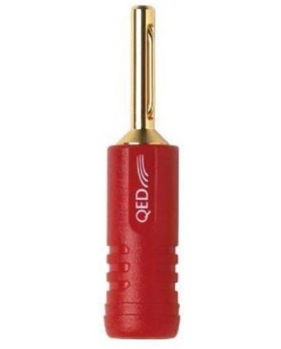 Накрайник за кабел QED - Banana 4 mm, червен - 1