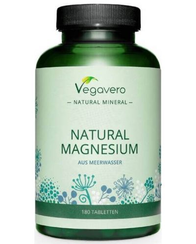 Natural Magnesium, 180 таблетки, Vegavero - 1