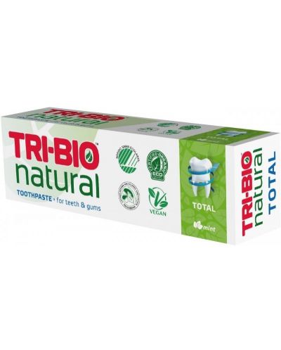 Натурална еко паста за зъби Tri-Bio - Тотал, 75 ml - 1