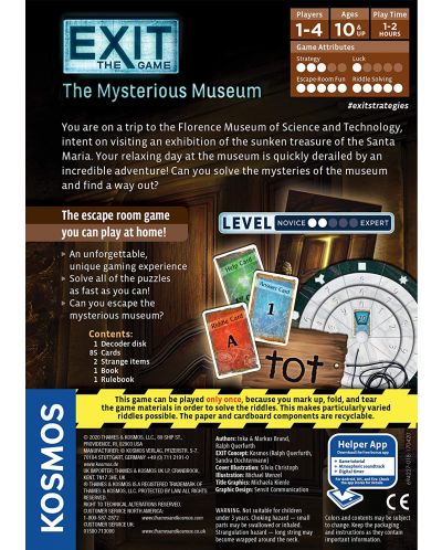 Настолна игра Exit: The Mysterious Museum - семейна - 3