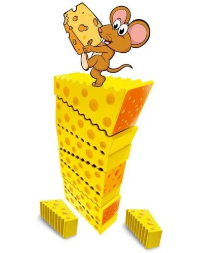 Детска игра за баланс с мишки Kingso - Кула от сирене - 3