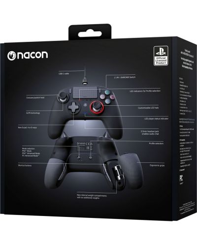 Контролер Nacon - Revolution Pro Controller V3, жичен (PS4/PC) - 5