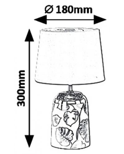 Настолна лампа Rabalux - Sonal , 40W, бяла/сребриста - 2