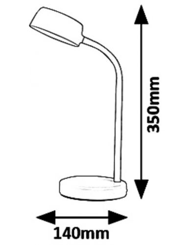 Настолна лампа Rabalux Berry 6779, 4.5W, розова - 3
