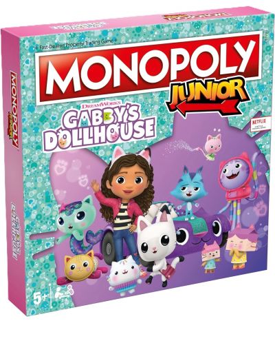 Настолна игра Monopoly Junior: Gabby's Dollhouse - Детска - 1