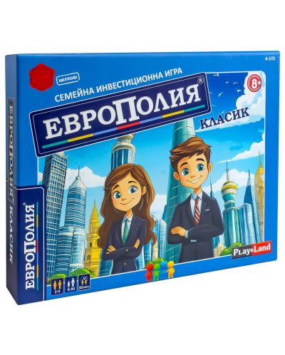 Настолна игра PlayLand - ЕвроПолия Класик - Детска