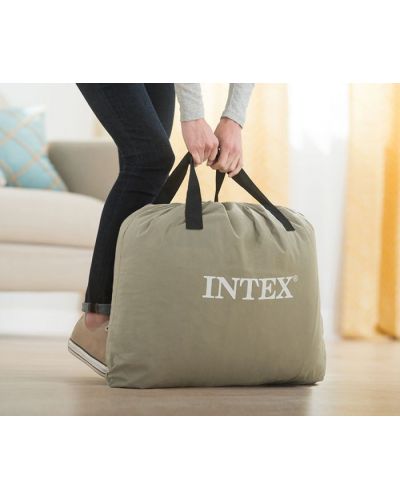 Надуваем матрак Intex - Queen Prime Comfort Elevated, сив - 3