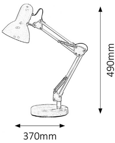 Настолна лампа Rabalux - Samson 4179, IP20, E27, 1 x 60W, розова - 2