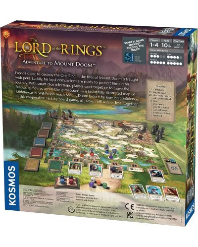Настолна игра The Lord of the Rings: Adventure to Mount Doom - кооперативна - 2