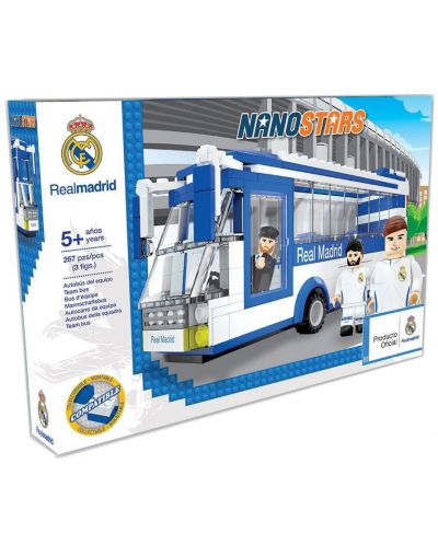 3D пъзел Nanostars от 267 части - Автобус на FC Real Madrid - 3